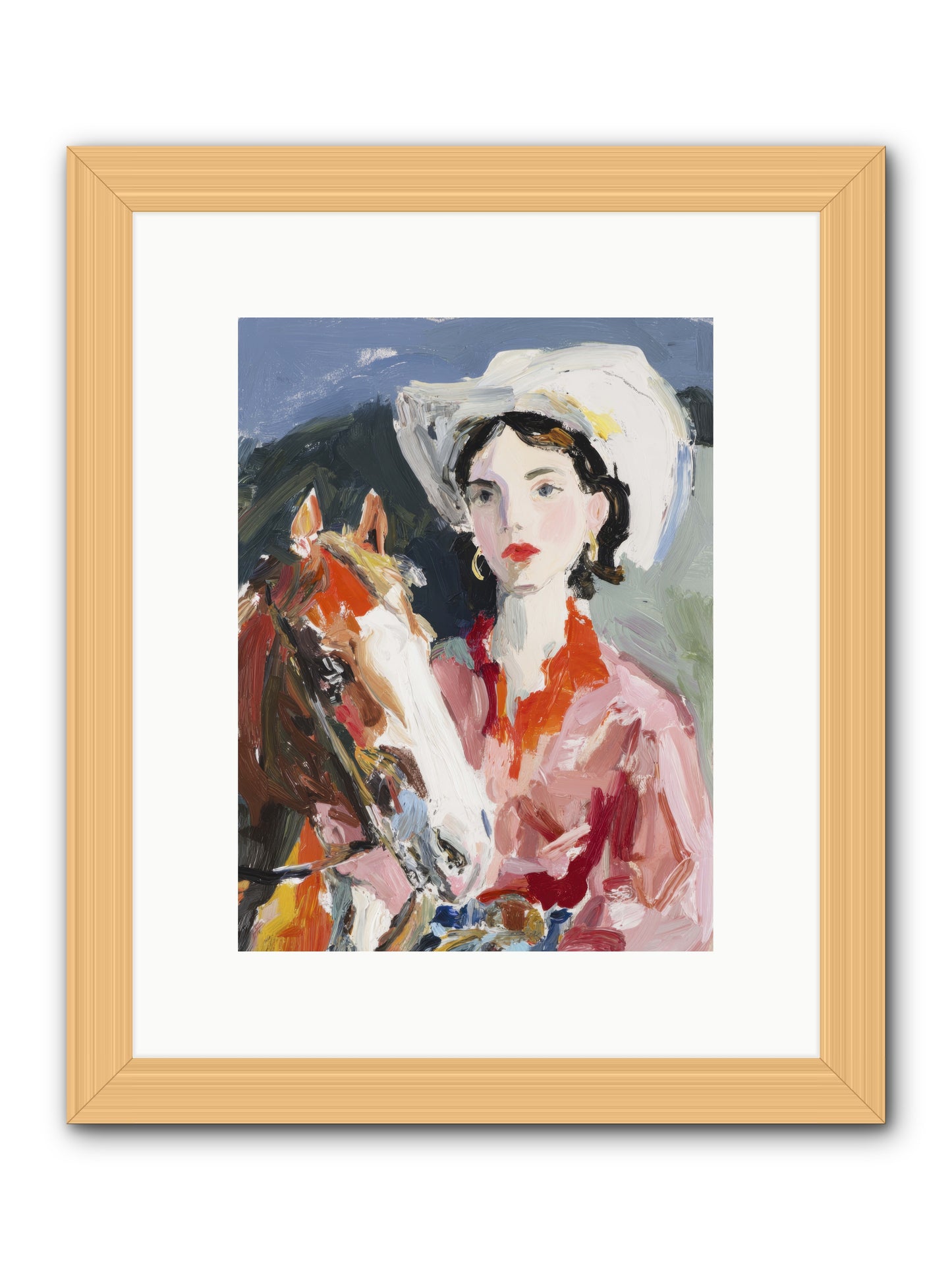 When Shadows Stretched -- Framed Print - Natural 9x12