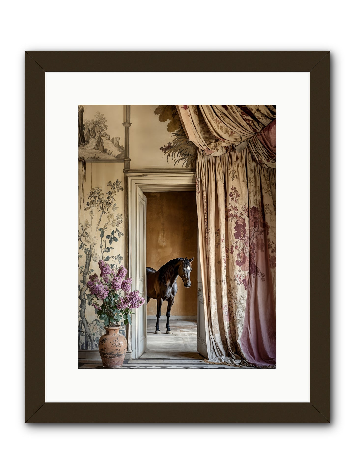 When Shadows Wore Horseshoes -- Framed Print - Black 12x16