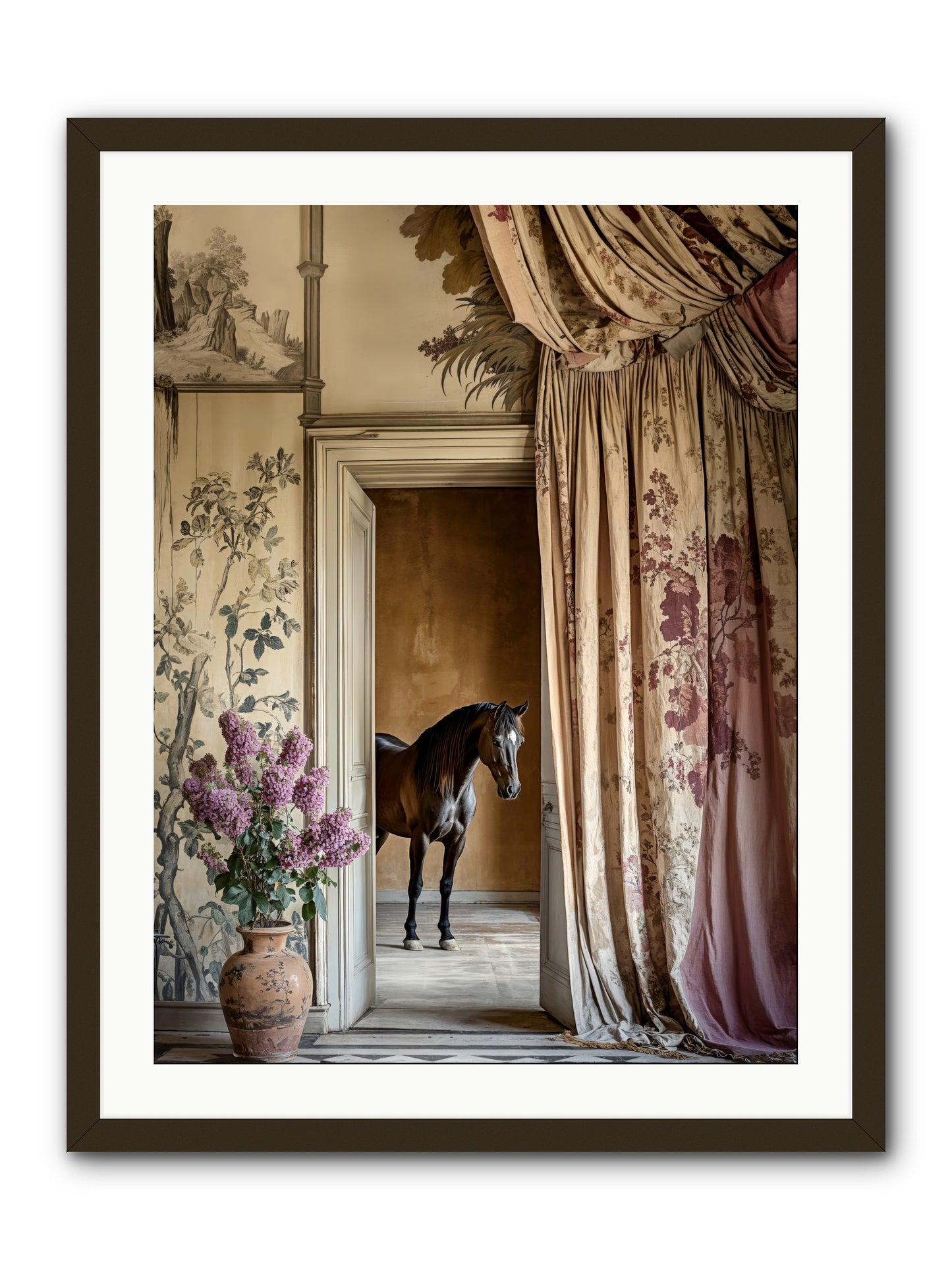When Shadows Wore Horseshoes -- Framed Print - Black 24x32