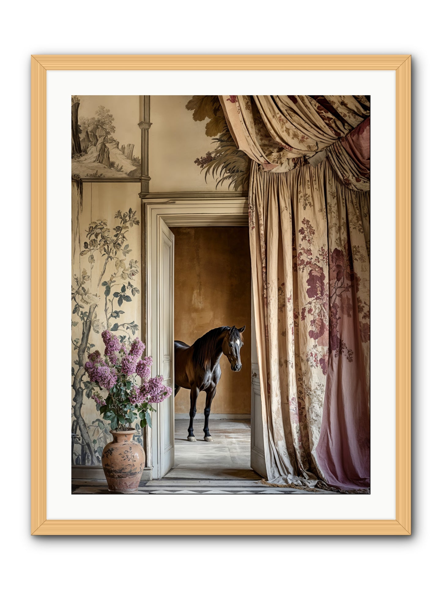When Shadows Wore Horseshoes -- Framed Print - Natural 24x32