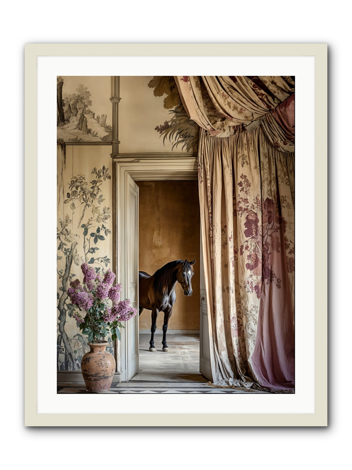When Shadows Wore Horseshoes -- Framed Print - White 24x32