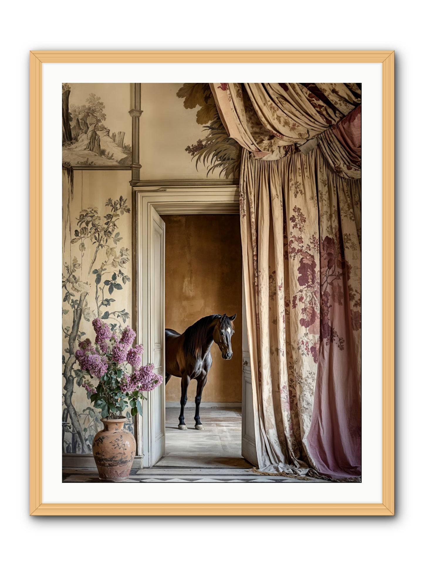 When Shadows Wore Horseshoes -- Framed Print - Natural 30x40