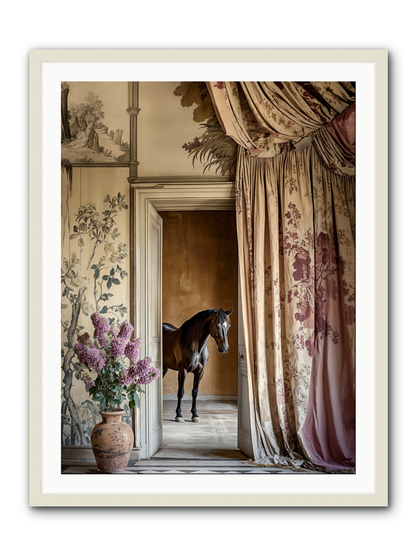When Shadows Wore Horseshoes -- Framed Print - White 30x40