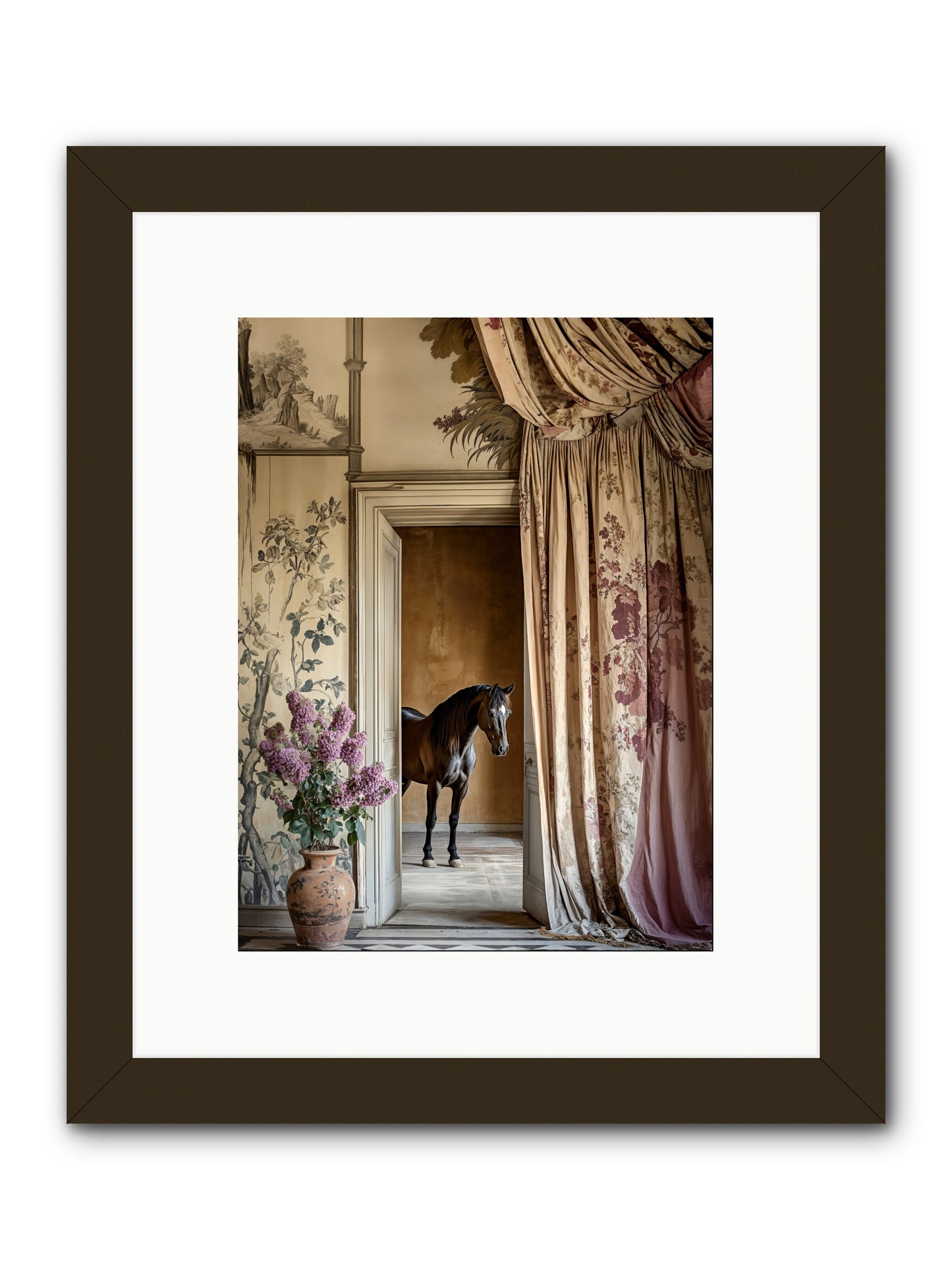 When Shadows Wore Horseshoes -- Framed Print - Black 9x12