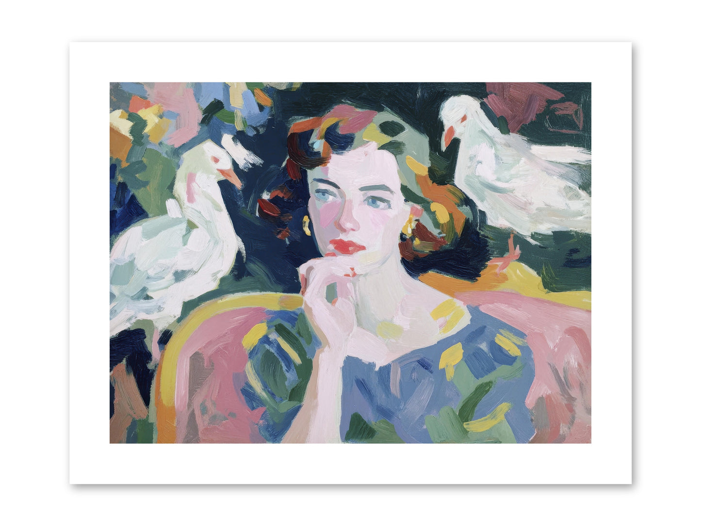 When Silence Had Wings -- Loose Canvas Print 12x9