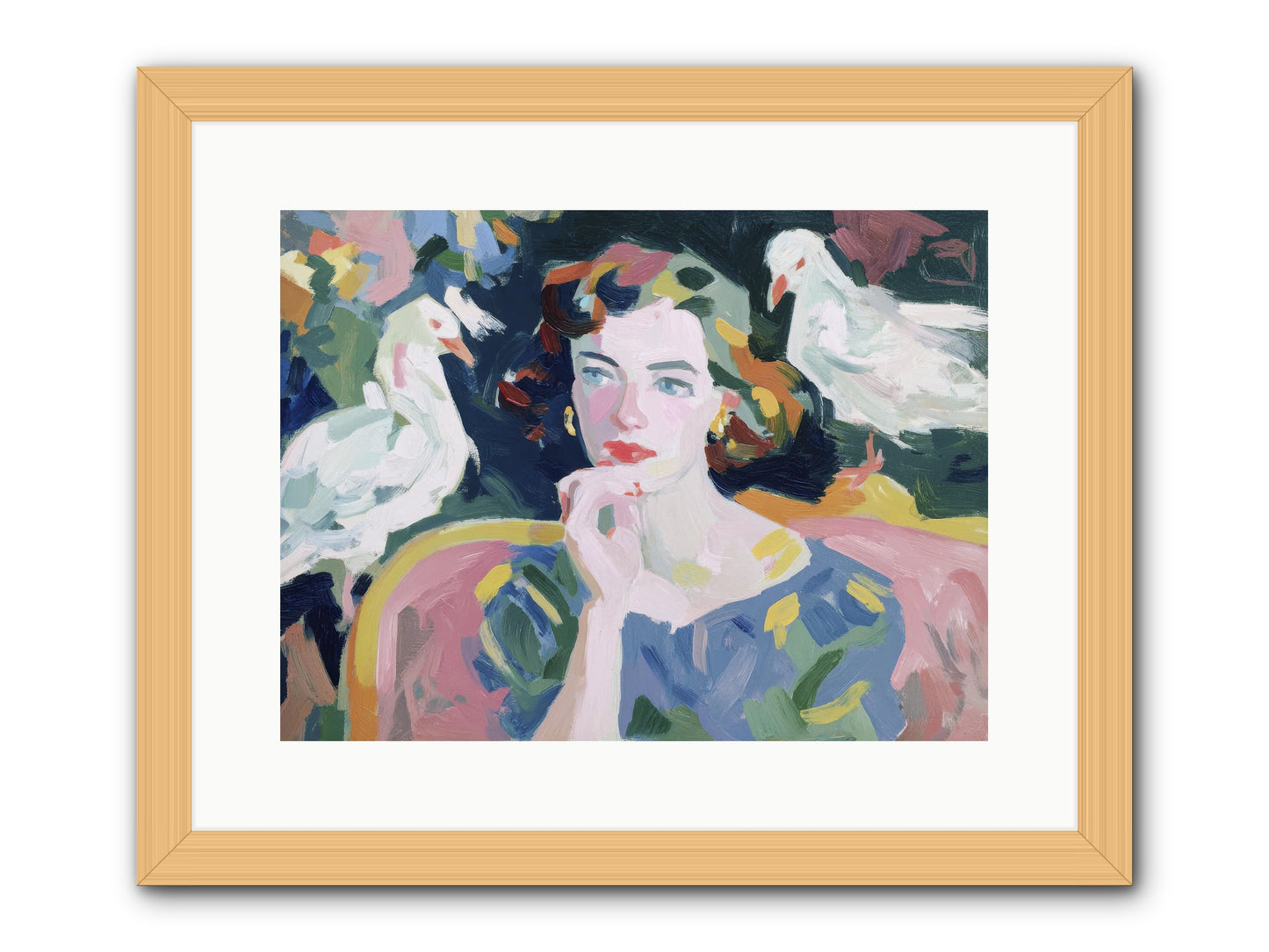 When Silence Had Wings -- Framed Print - Natural 16x12