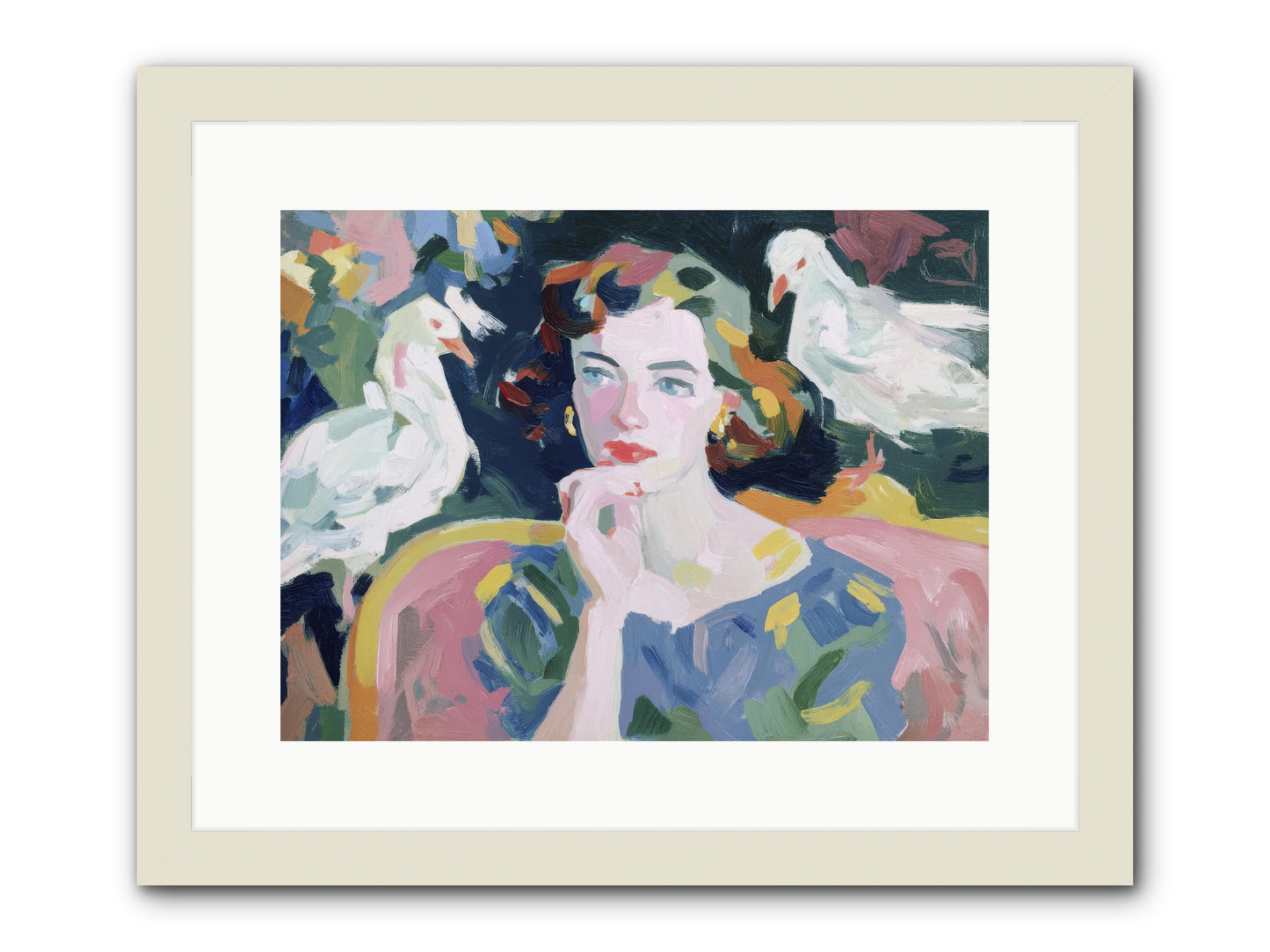 When Silence Had Wings -- Framed Print - White 16x12