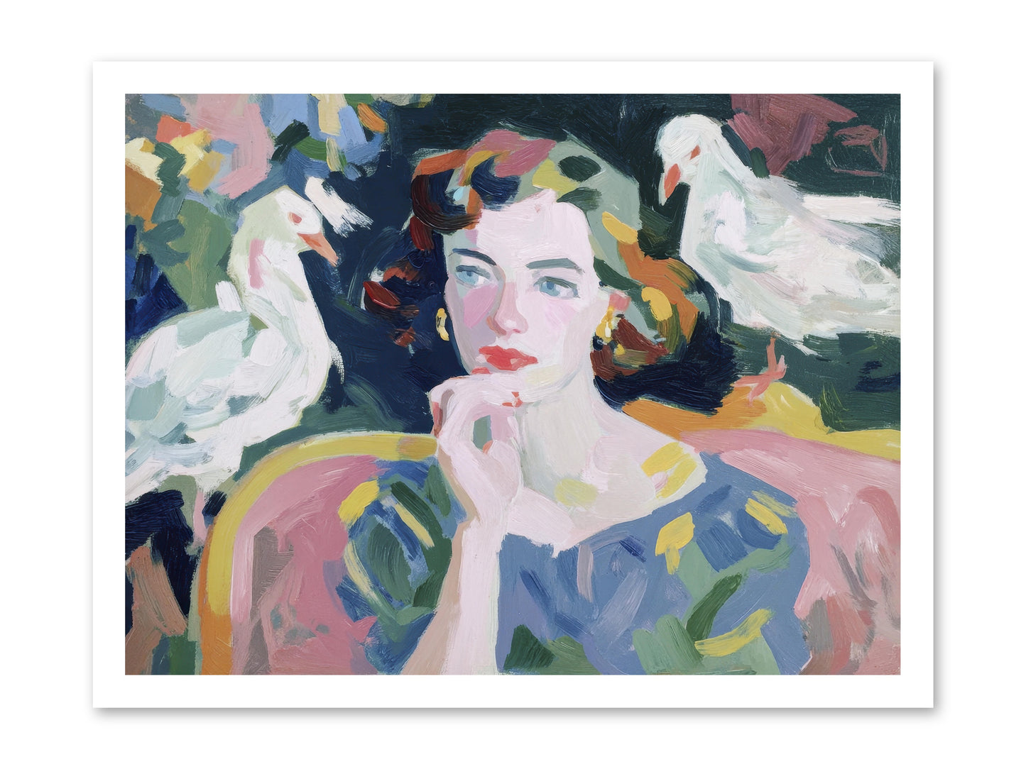 When Silence Had Wings -- Loose Canvas Print 24x18