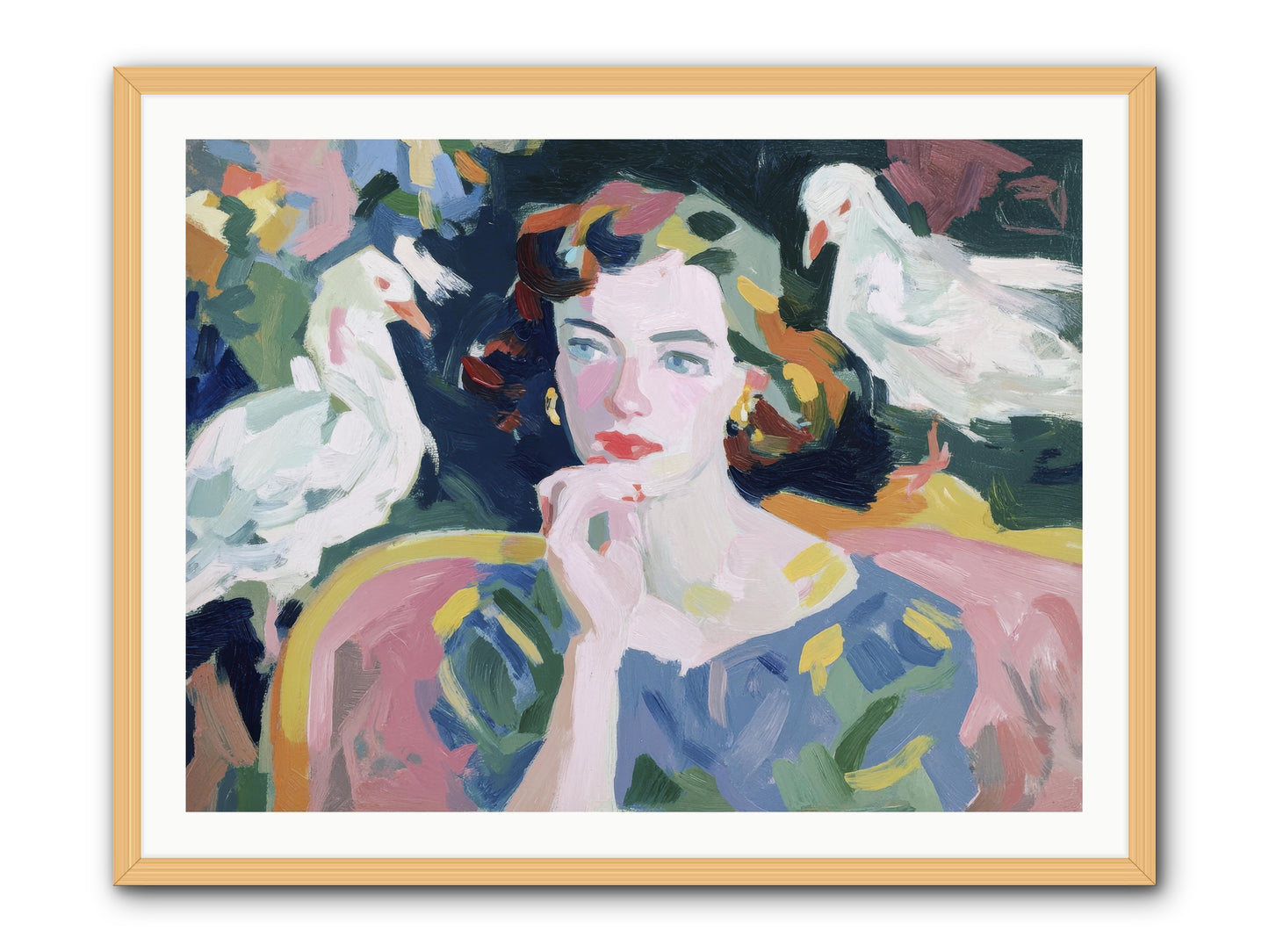 When Silence Had Wings -- Framed Print - Natural 40x30