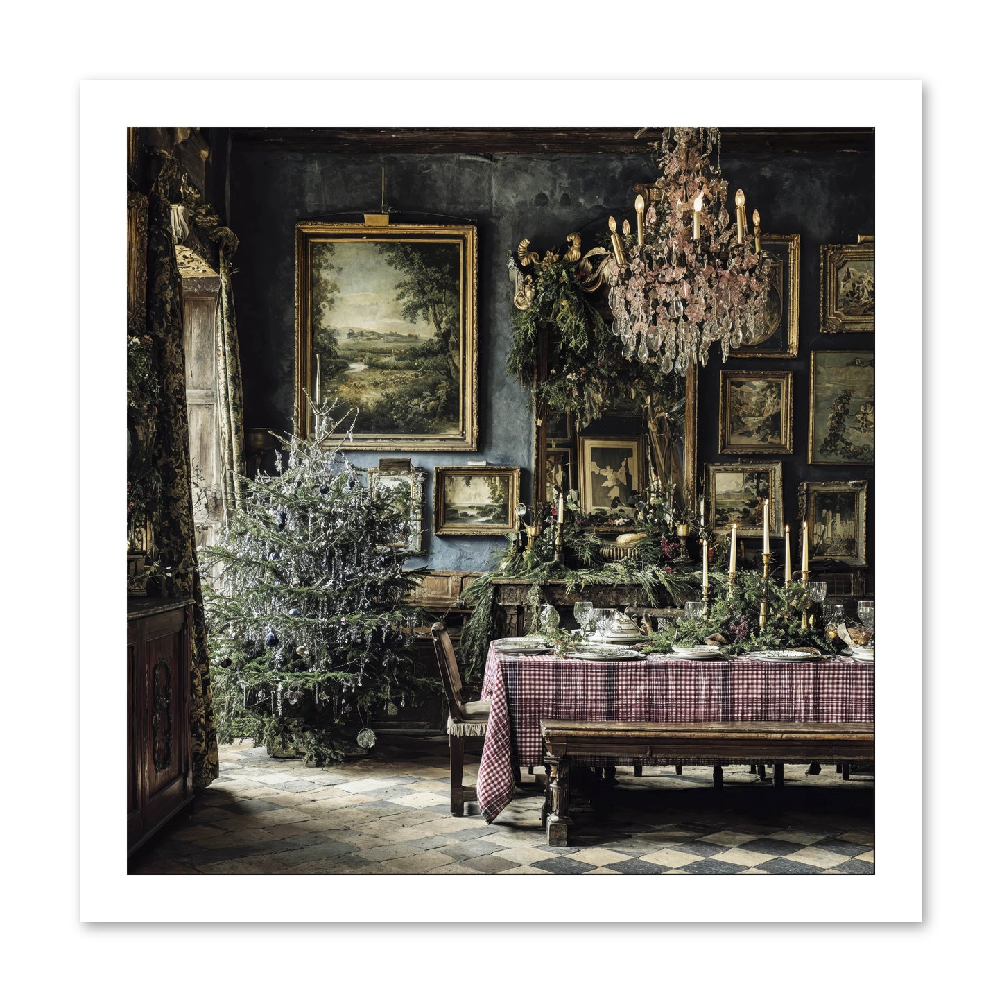 When Silver Light Meets Snowfall -- Loose Canvas Print 16x16