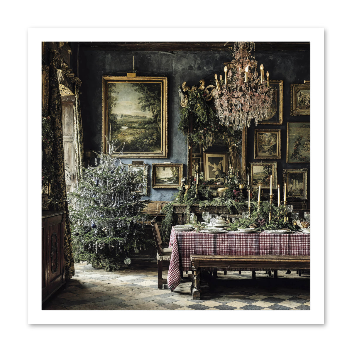 When Silver Light Meets Snowfall -- Loose Canvas Print 20x20