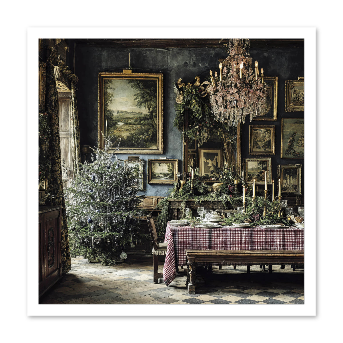 When Silver Light Meets Snowfall -- Loose Canvas Print 24x24