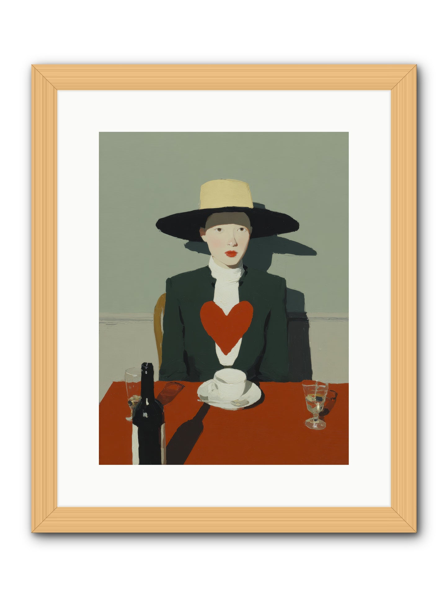 When Souls Find Their Match -- Framed Print - Natural 12x16