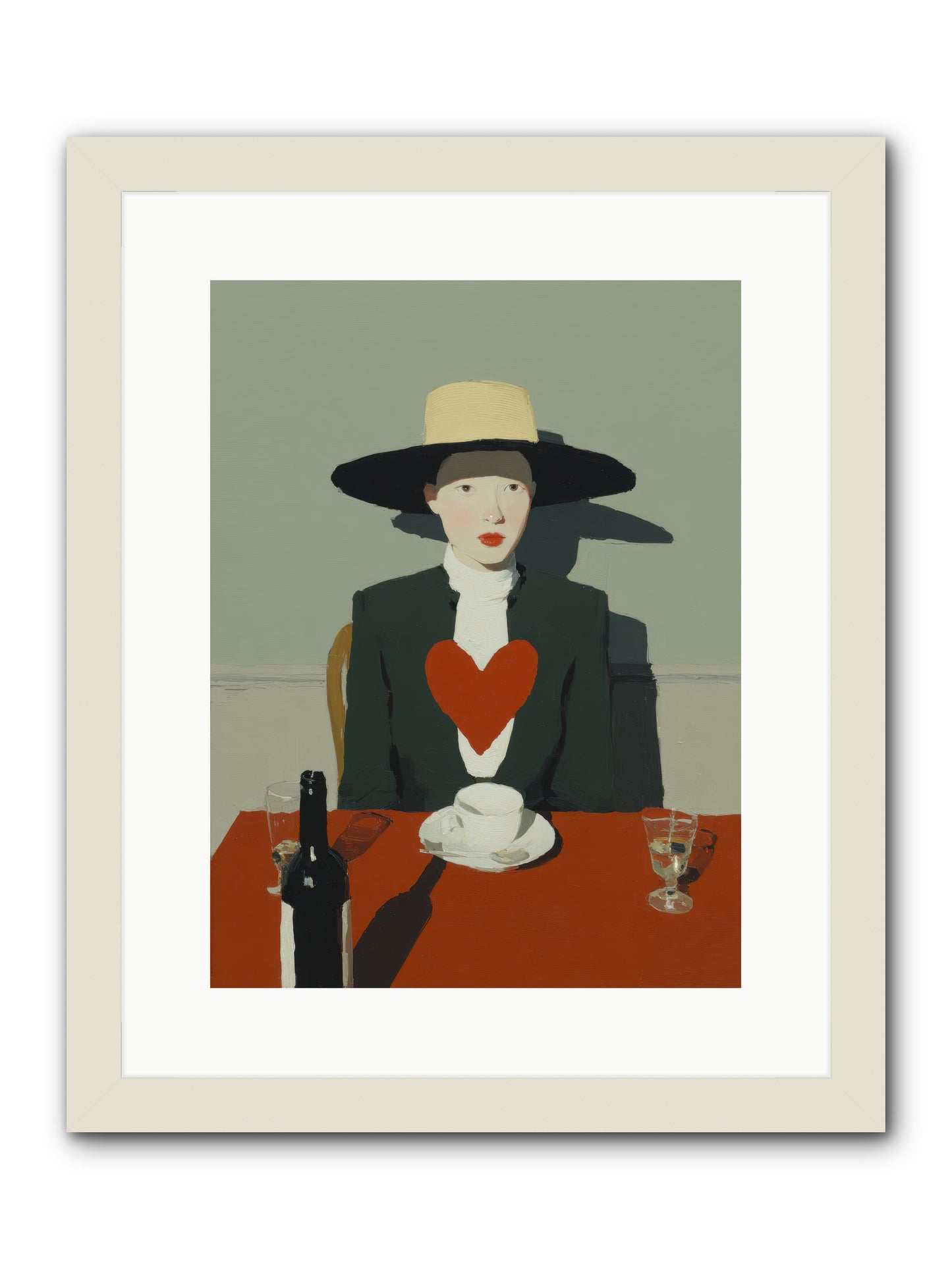 When Souls Find Their Match -- Framed Print - White 12x16