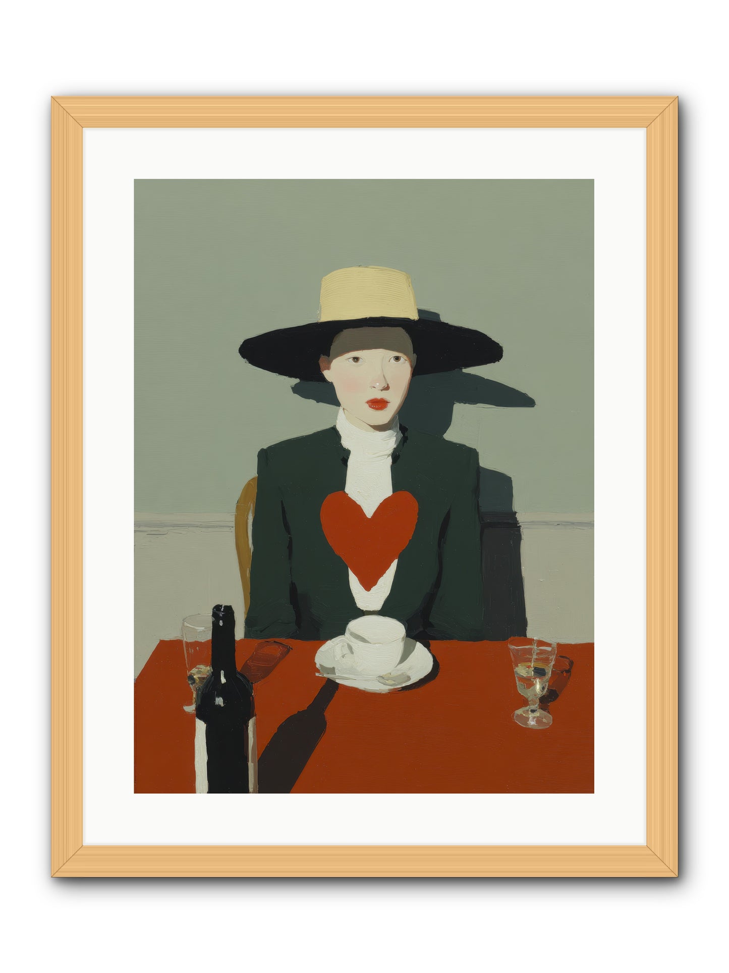When Souls Find Their Match -- Framed Print - Natural 18x24