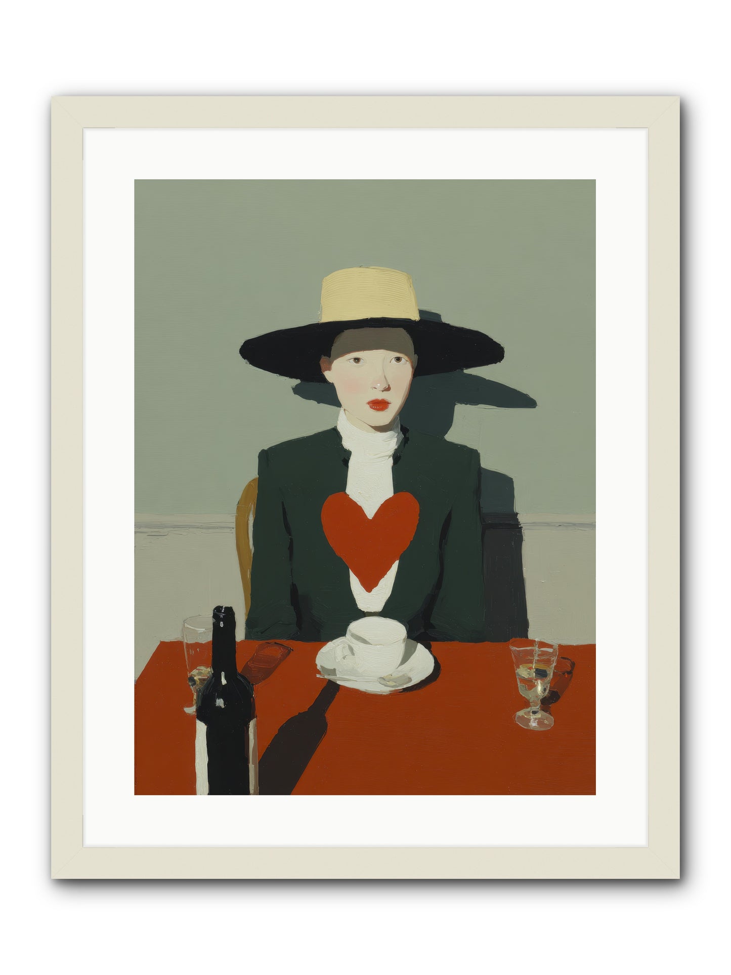 When Souls Find Their Match -- Framed Print - White 18x24