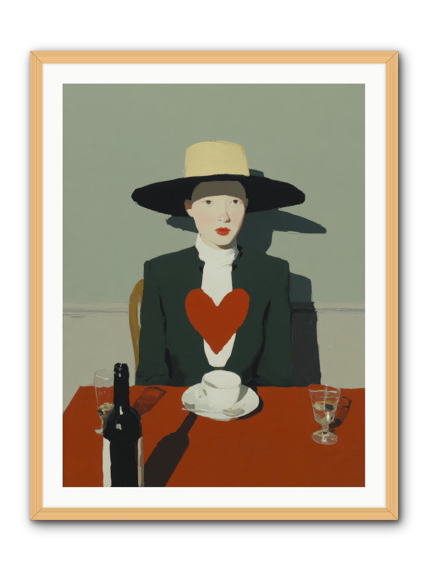 When Souls Find Their Match -- Framed Print - Natural 30x40
