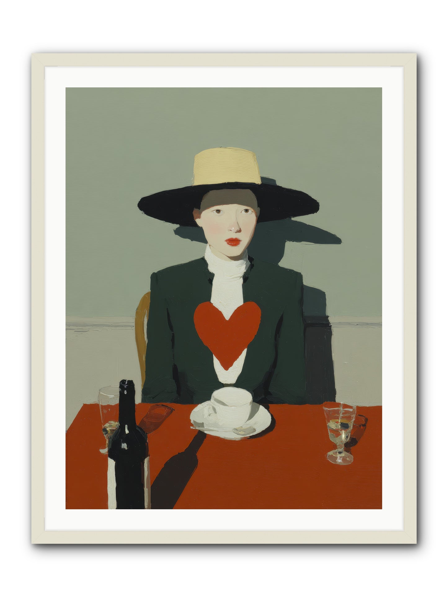 When Souls Find Their Match -- Framed Print - White 30x40