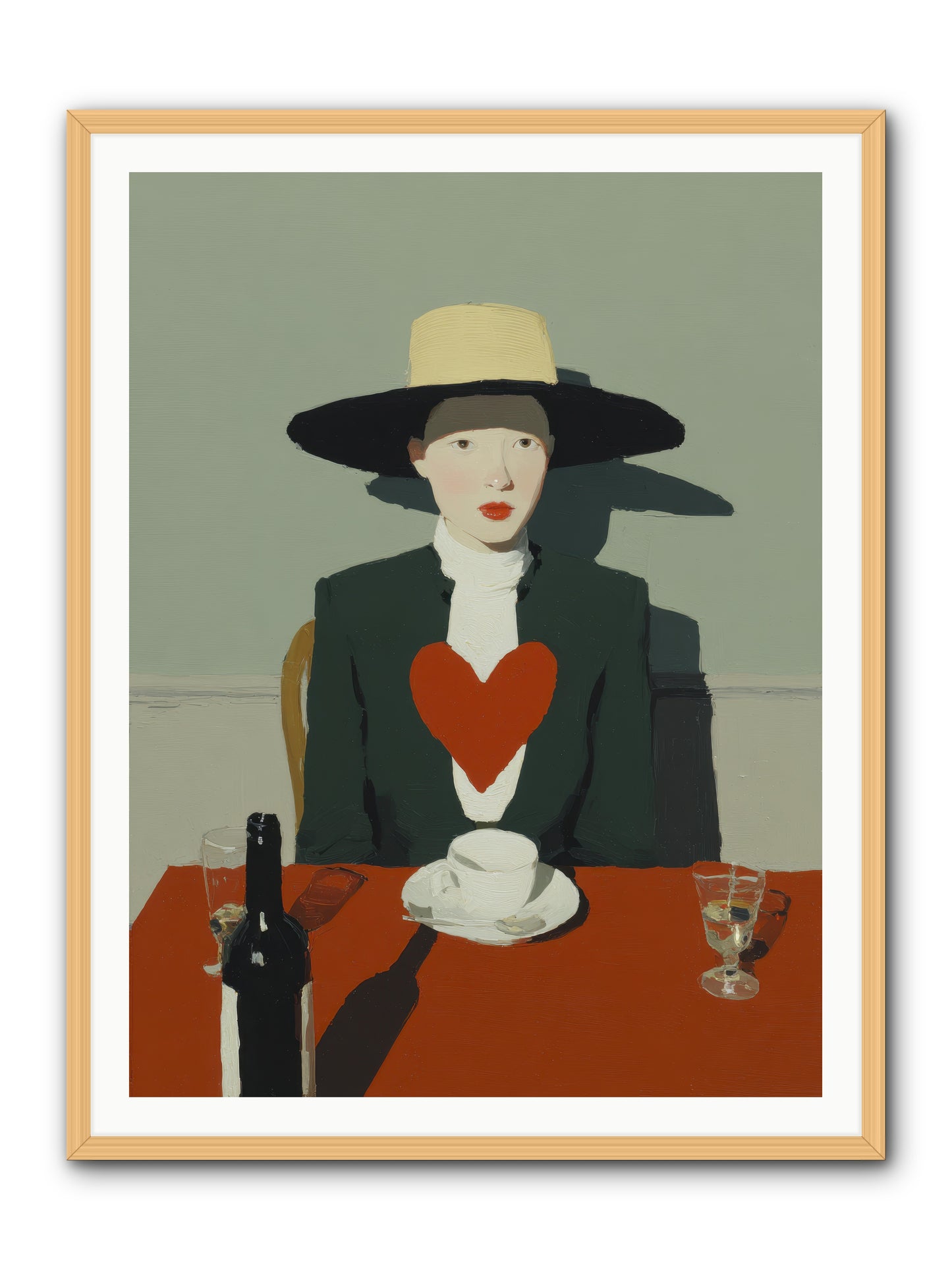 When Souls Find Their Match -- Framed Print - Natural 36x48