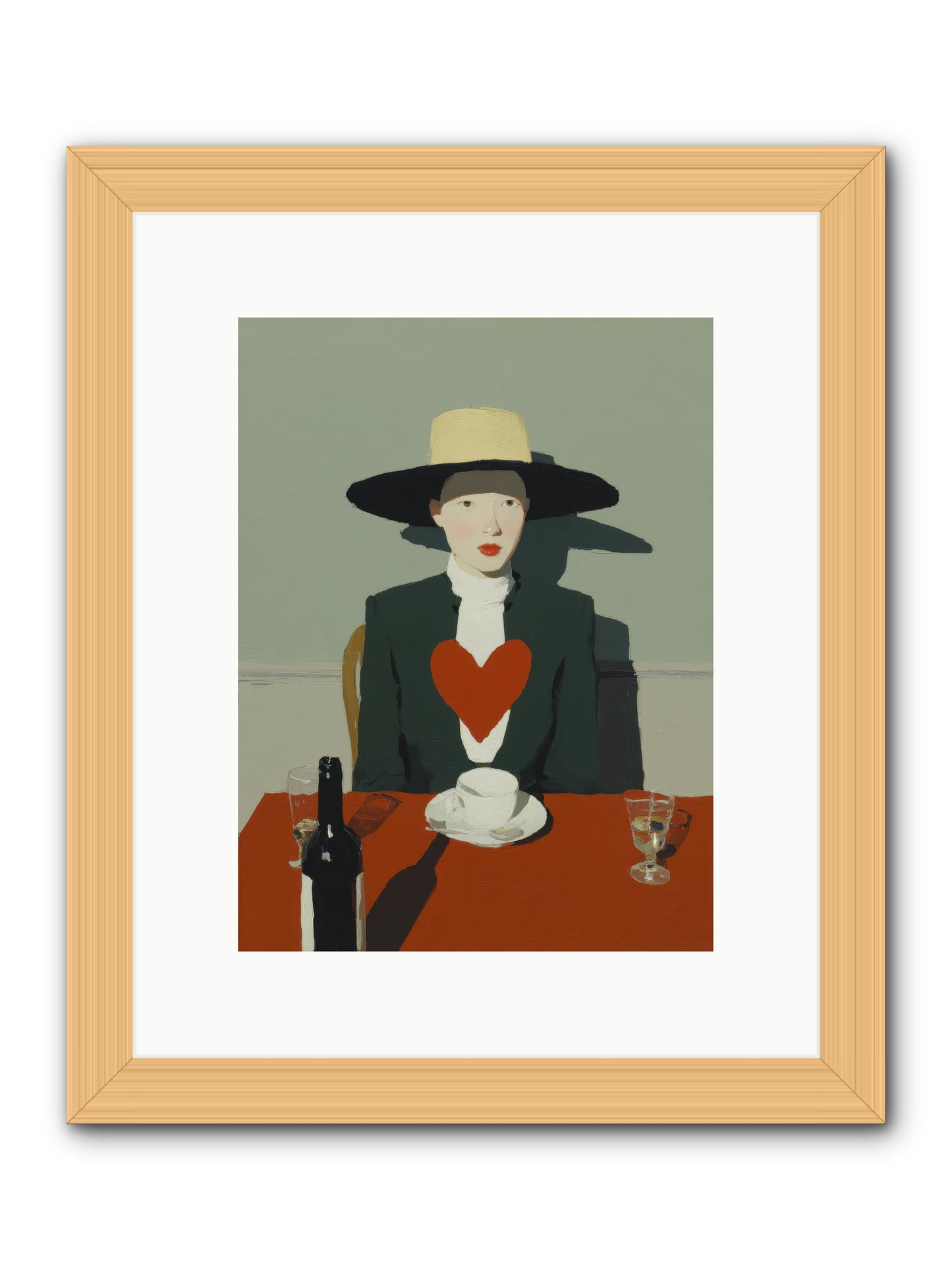 When Souls Find Their Match -- Framed Print - Natural 9x12