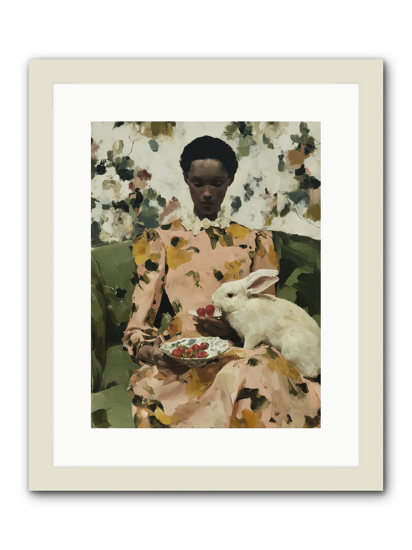 When Spring Wore Velvet -- Framed Print - White 12x16