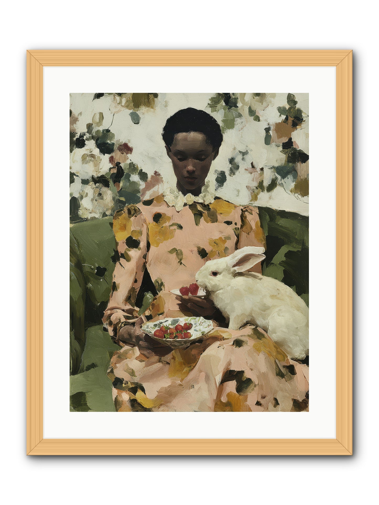 When Spring Wore Velvet -- Framed Print - Natural 18x24