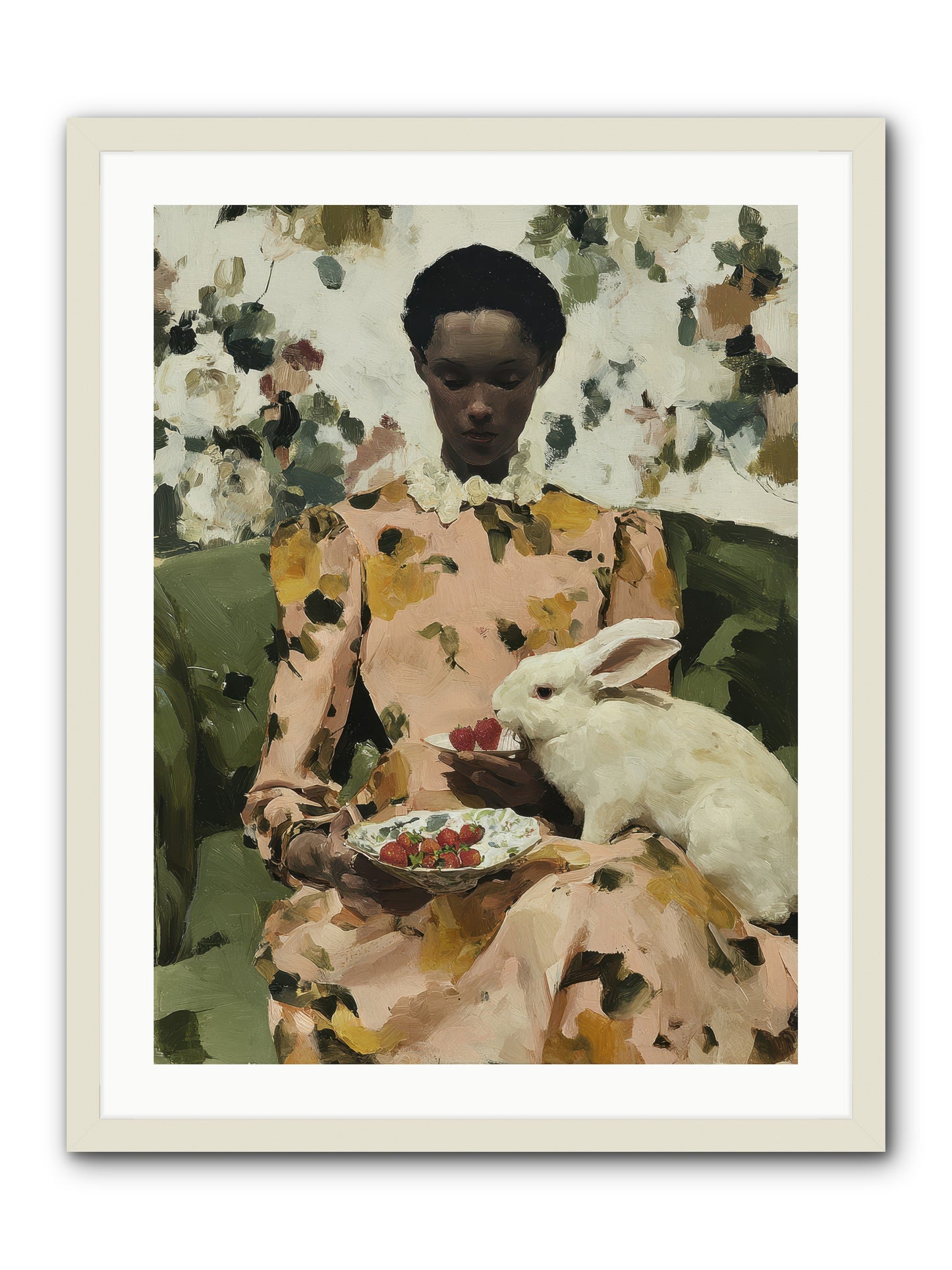 When Spring Wore Velvet -- Framed Print - White 24x32