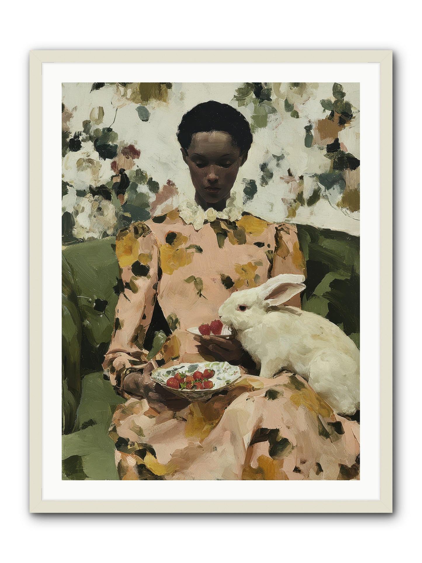 When Spring Wore Velvet -- Framed Print - White 30x40