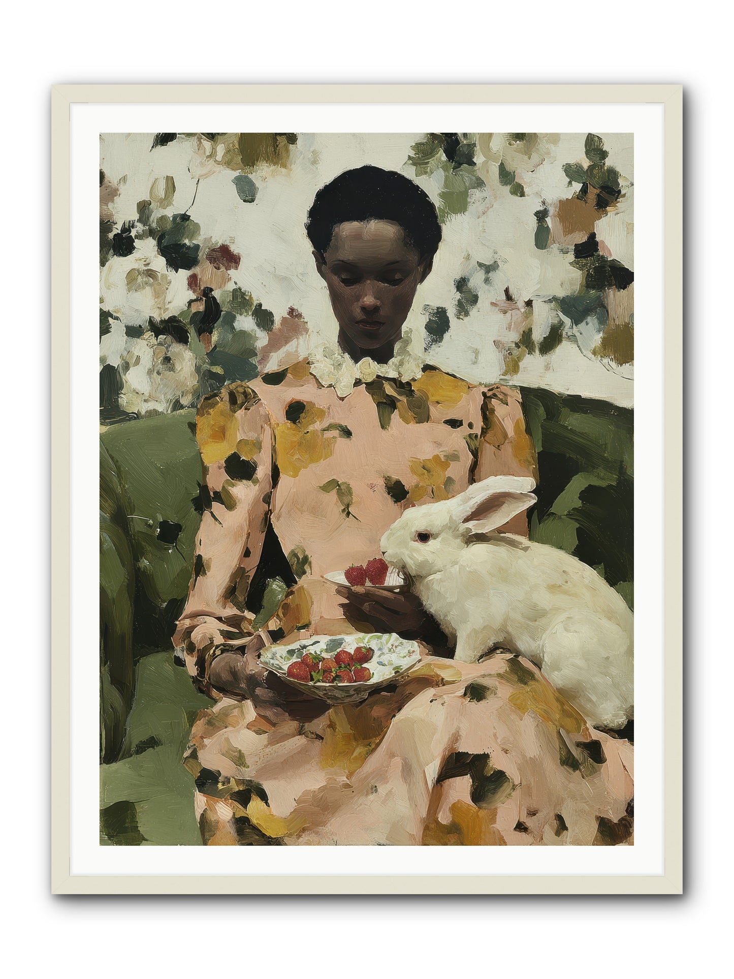 When Spring Wore Velvet -- Framed Print - White 36x48