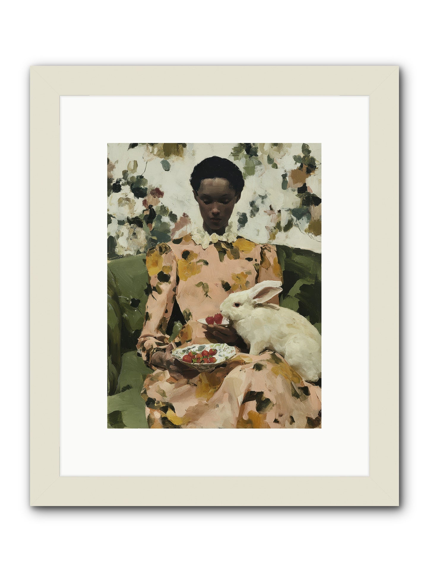 When Spring Wore Velvet -- Framed Print - White 9x12
