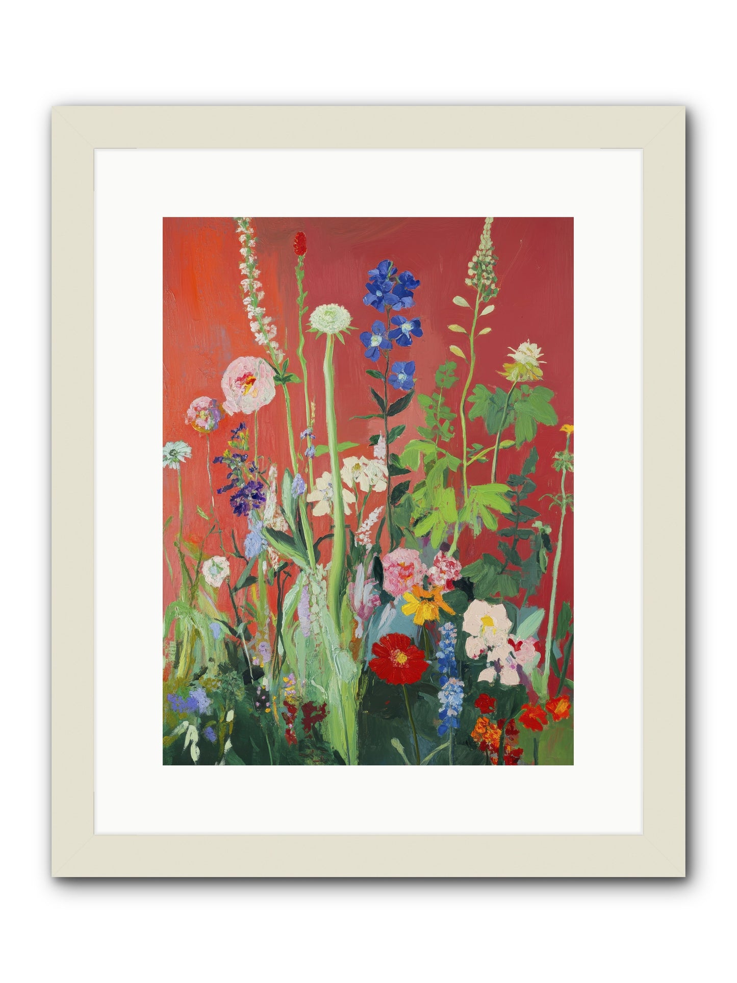 When Stems Held Stories No.1 -- Framed Print - White 12x16