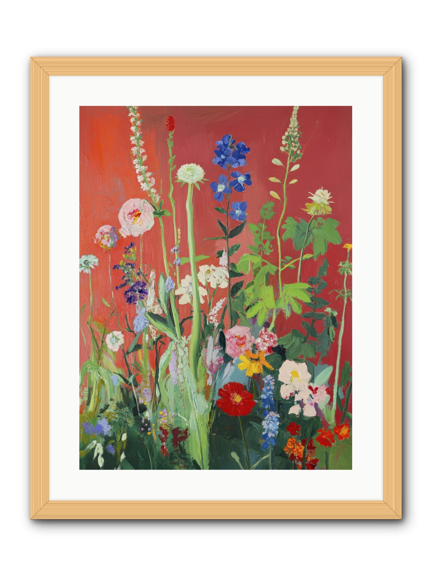 When Stems Held Stories No.1 -- Framed Print - Natural 18x24