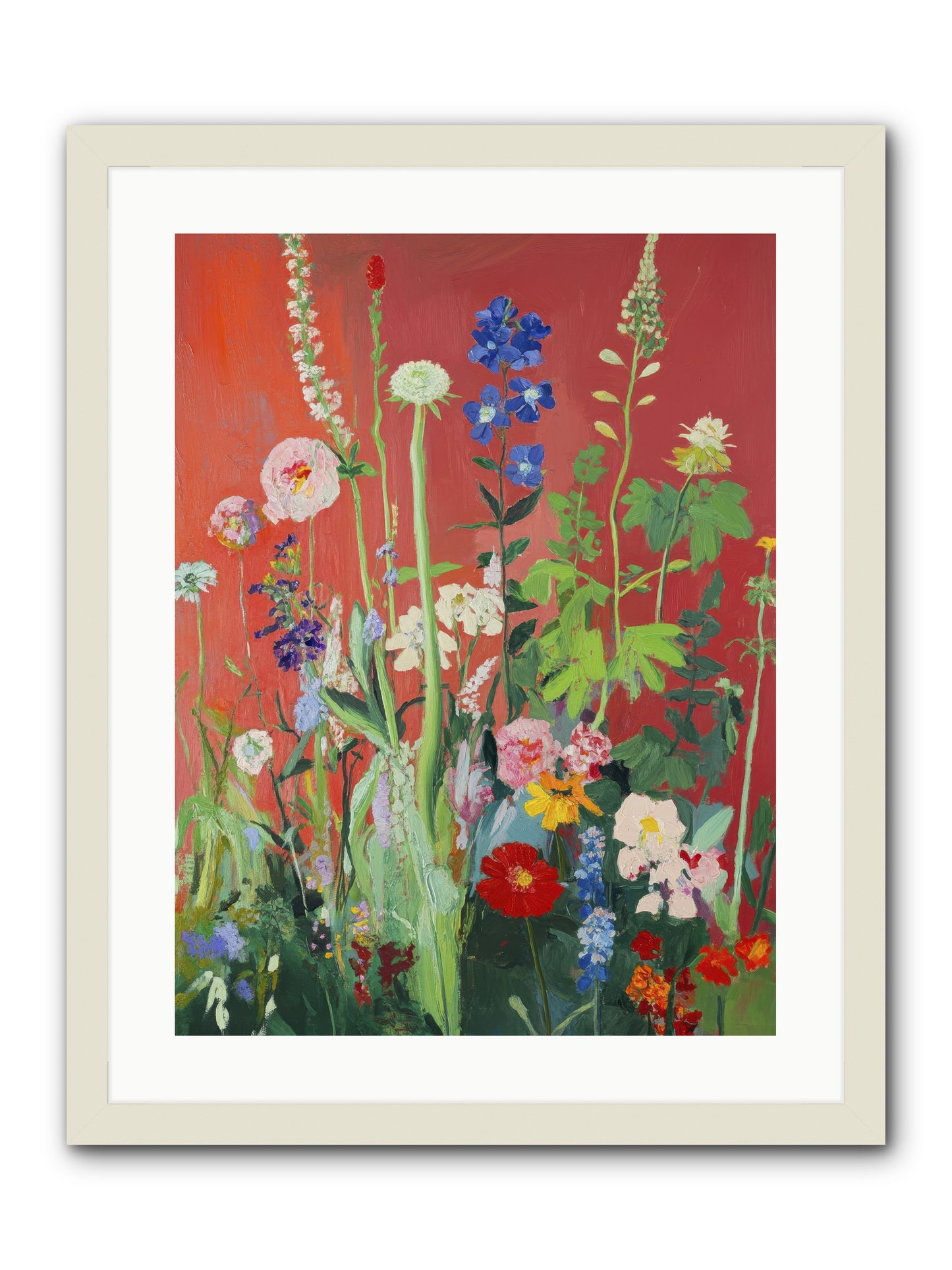 When Stems Held Stories No.1 -- Framed Print - White 18x24