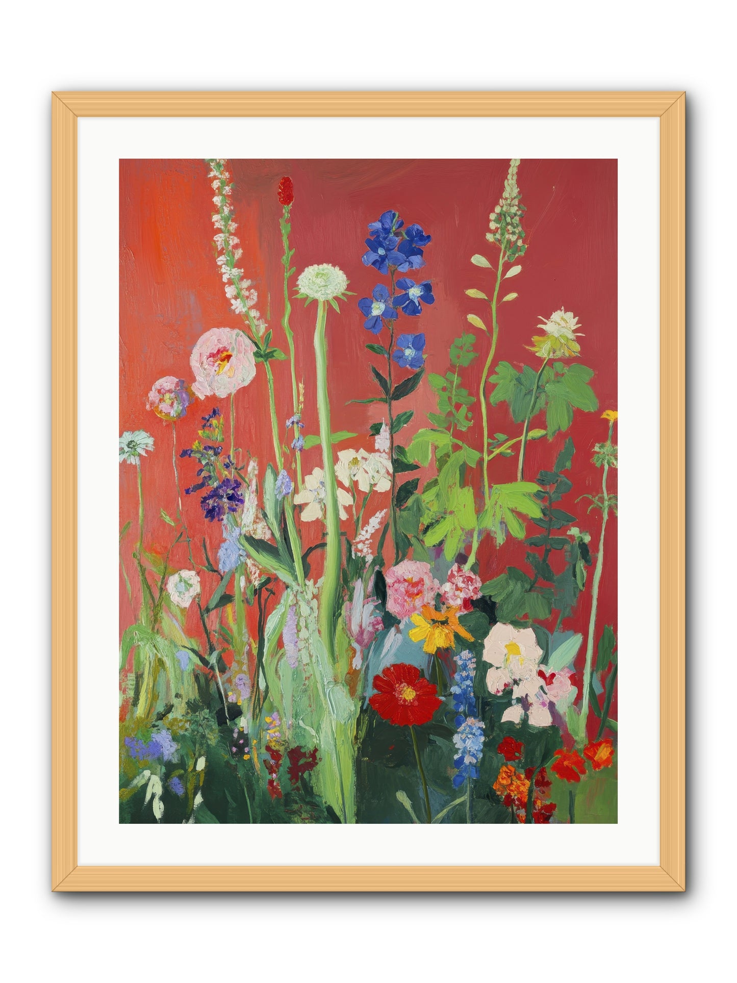 When Stems Held Stories No.1 -- Framed Print - Natural 24x32