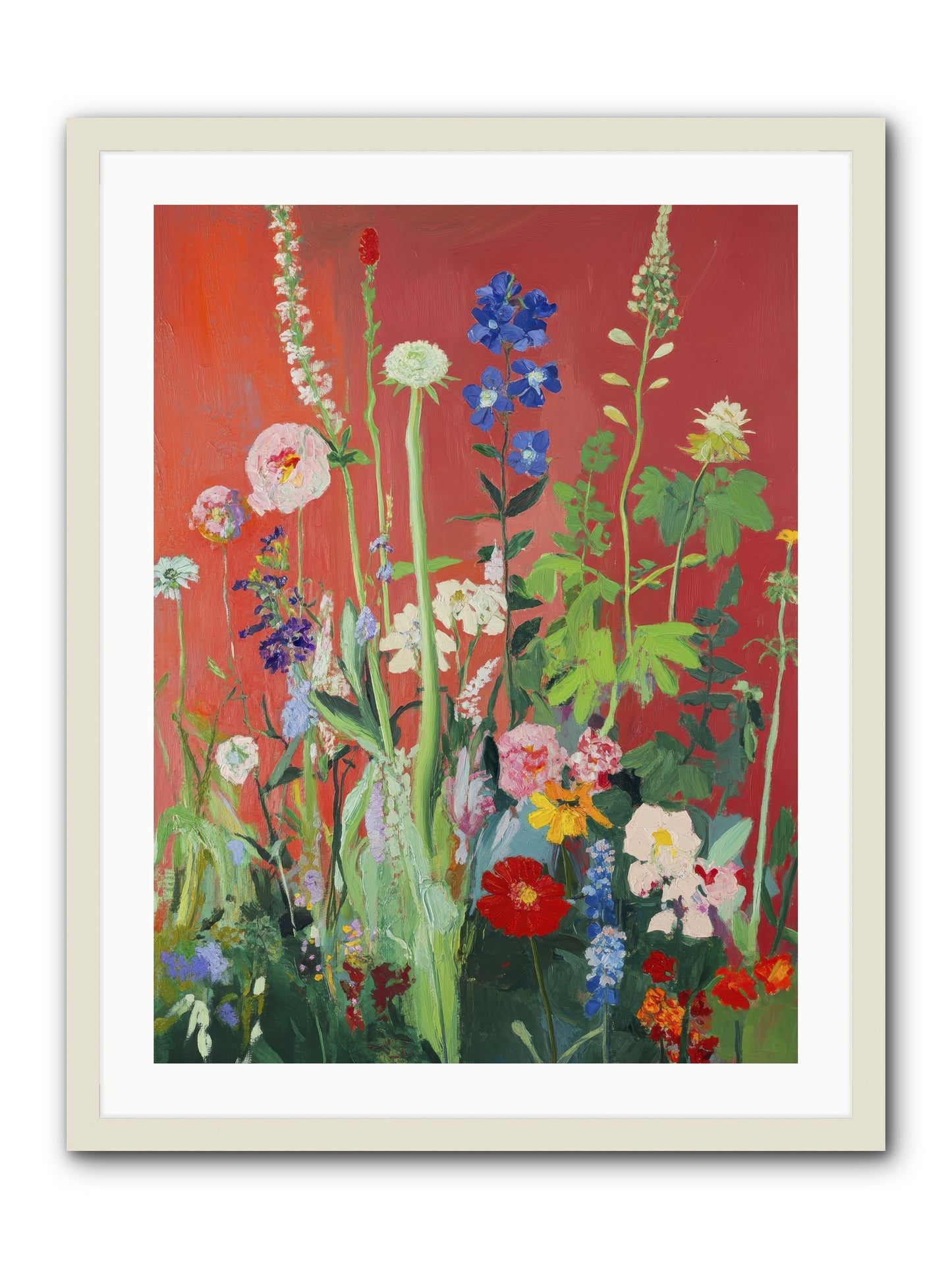 When Stems Held Stories No.1 -- Framed Print - White 24x32