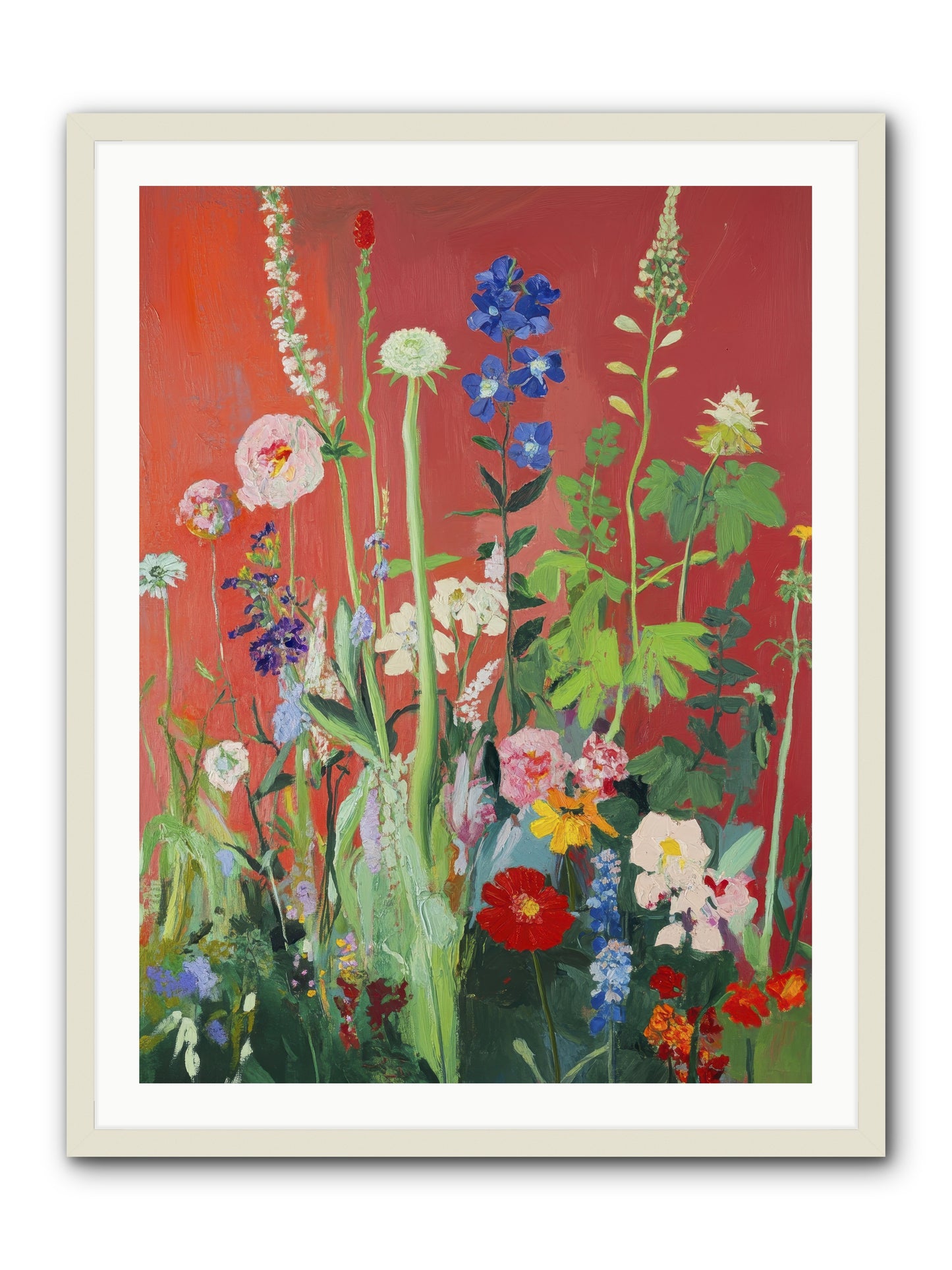 When Stems Held Stories No.1 -- Framed Print - White 30x40
