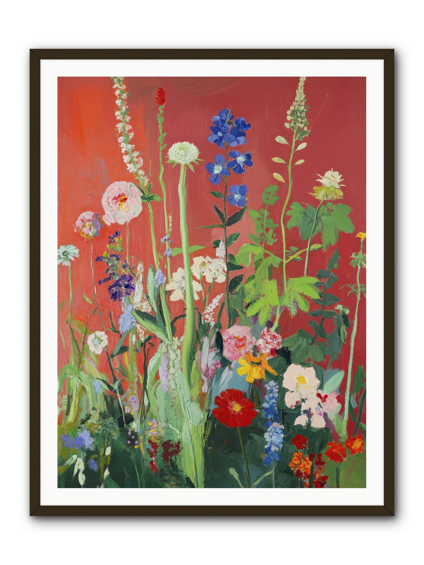 When Stems Held Stories No.1 -- Framed Print - Black 36x48