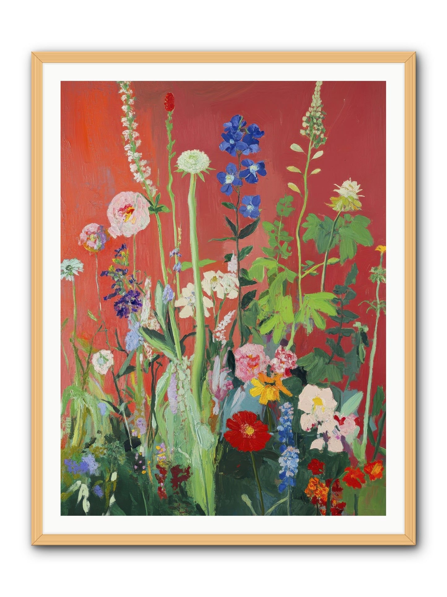 When Stems Held Stories No.1 -- Framed Print - Natural 36x48