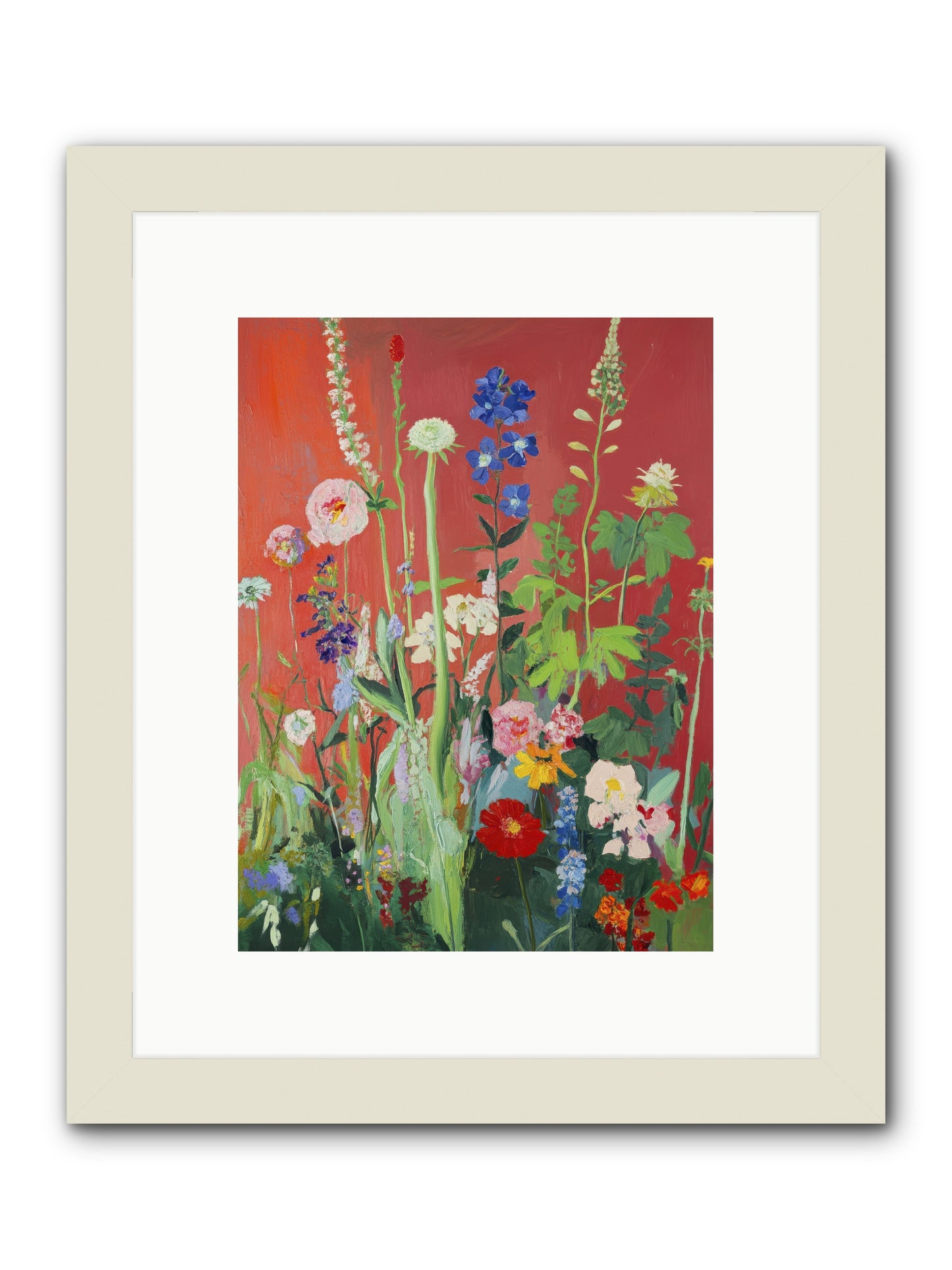 When Stems Held Stories No.1 -- Framed Print - White 9x12