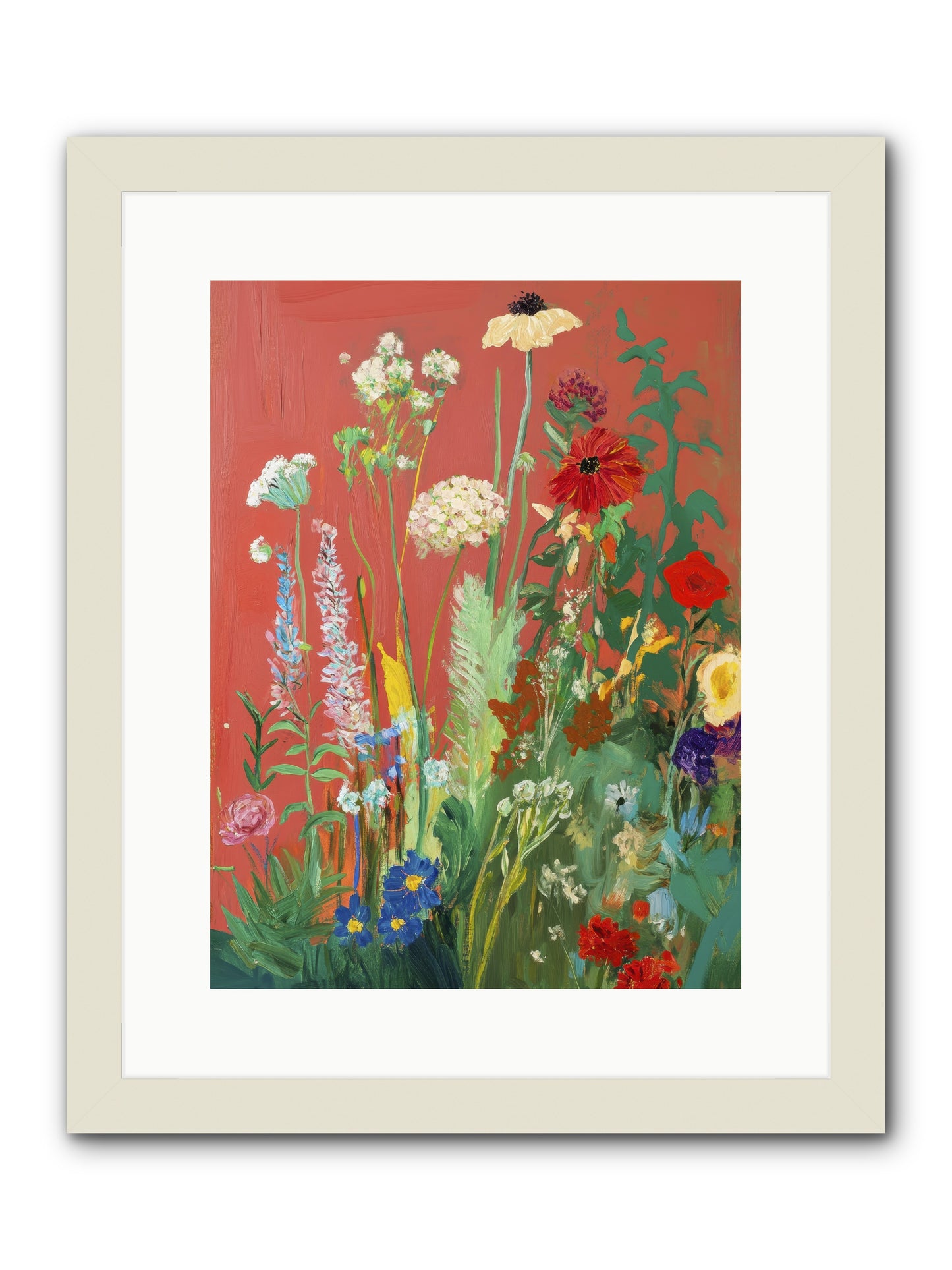 When Stems Held Stories No.2 -- Framed Print - White 12x16