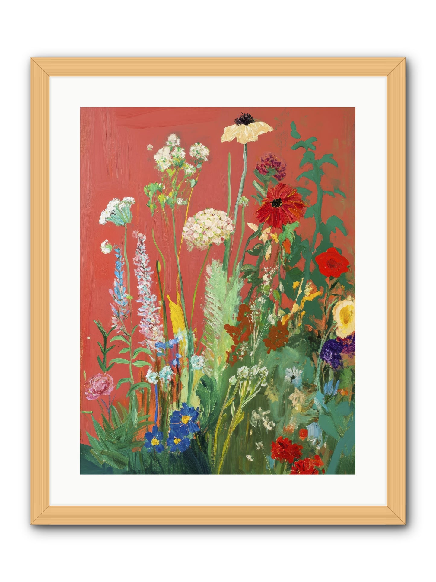 When Stems Held Stories No.2 -- Framed Print - Natural 18x24