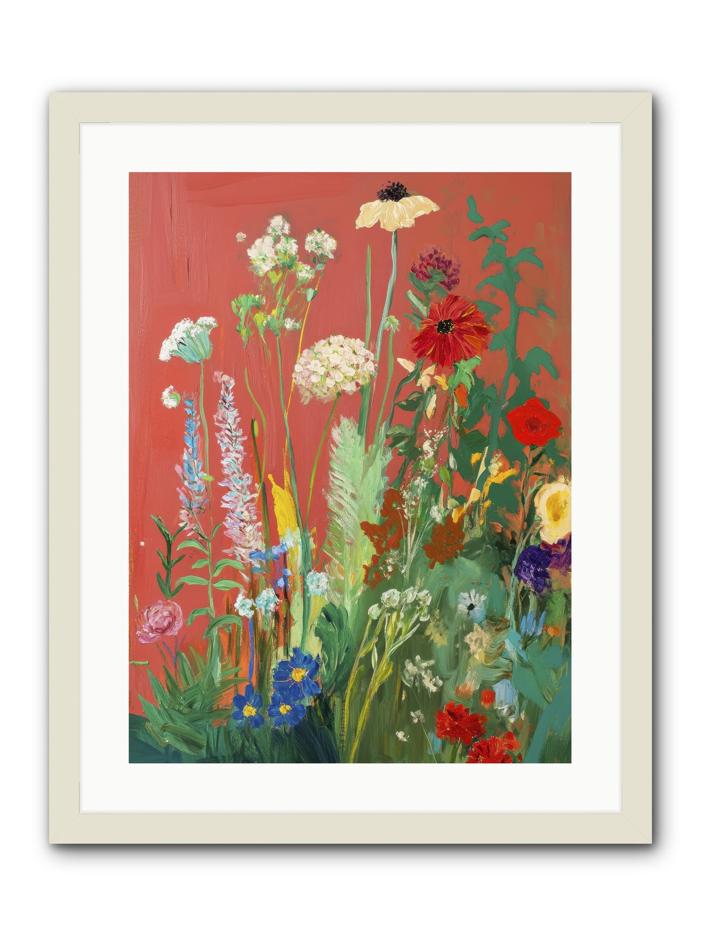 When Stems Held Stories No.2 -- Framed Print - White 18x24