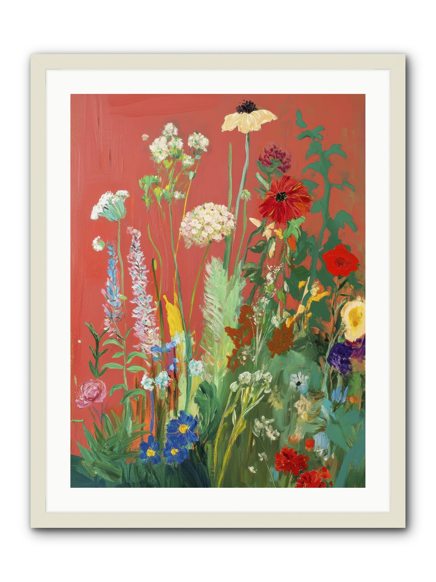 When Stems Held Stories No.2 -- Framed Print - White 24x32