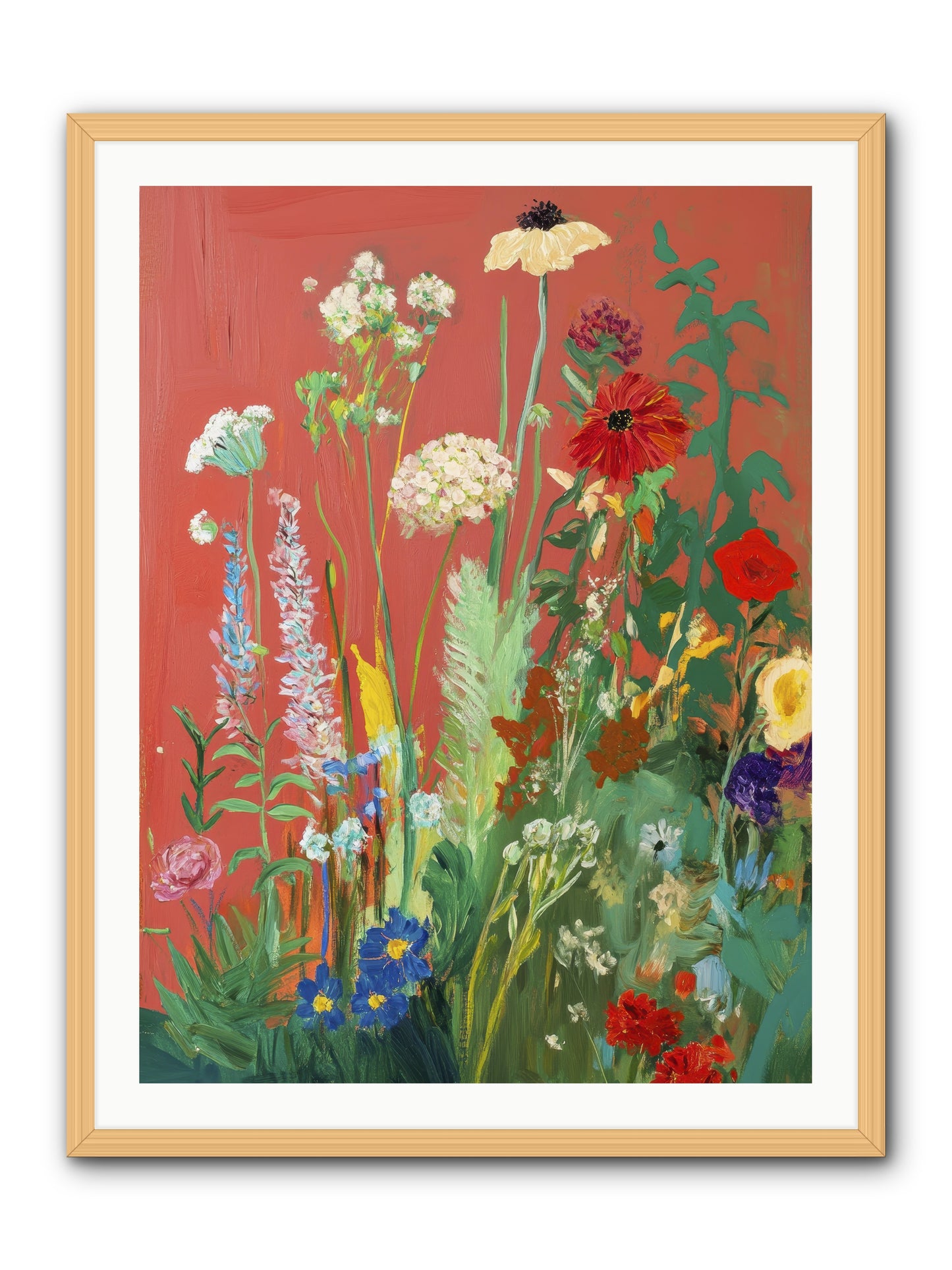 When Stems Held Stories No.2 -- Framed Print - Natural 30x40