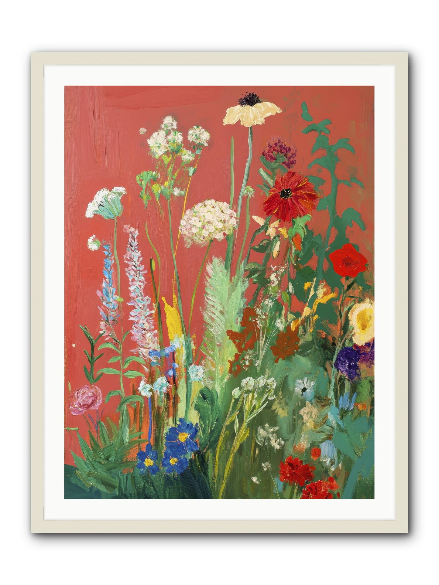 When Stems Held Stories No.2 -- Framed Print - White 30x40