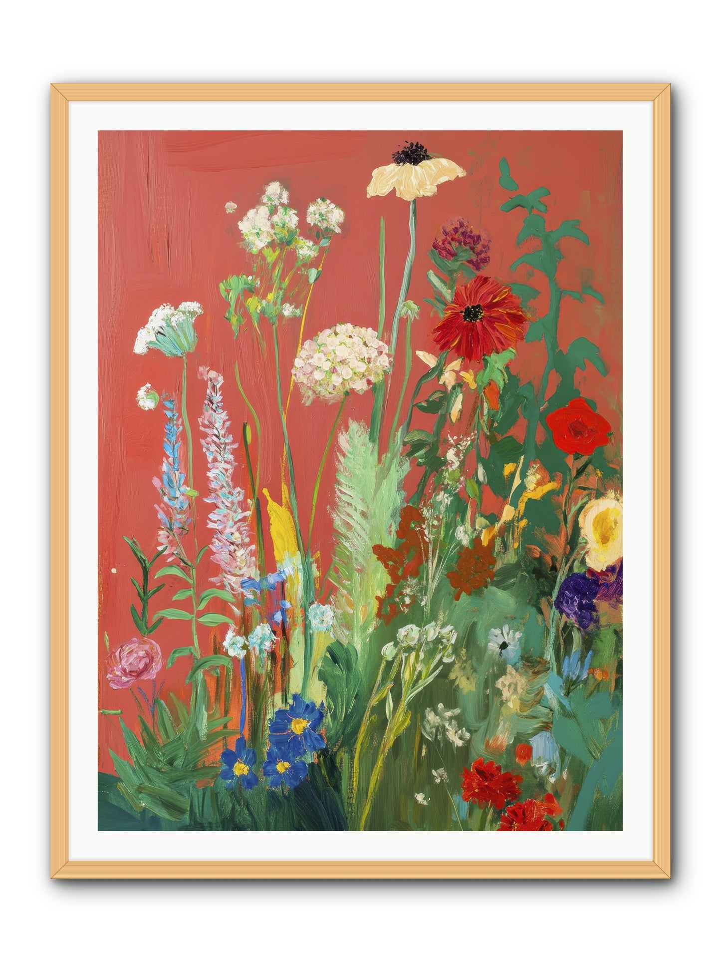 When Stems Held Stories No.2 -- Framed Print - Natural 36x48