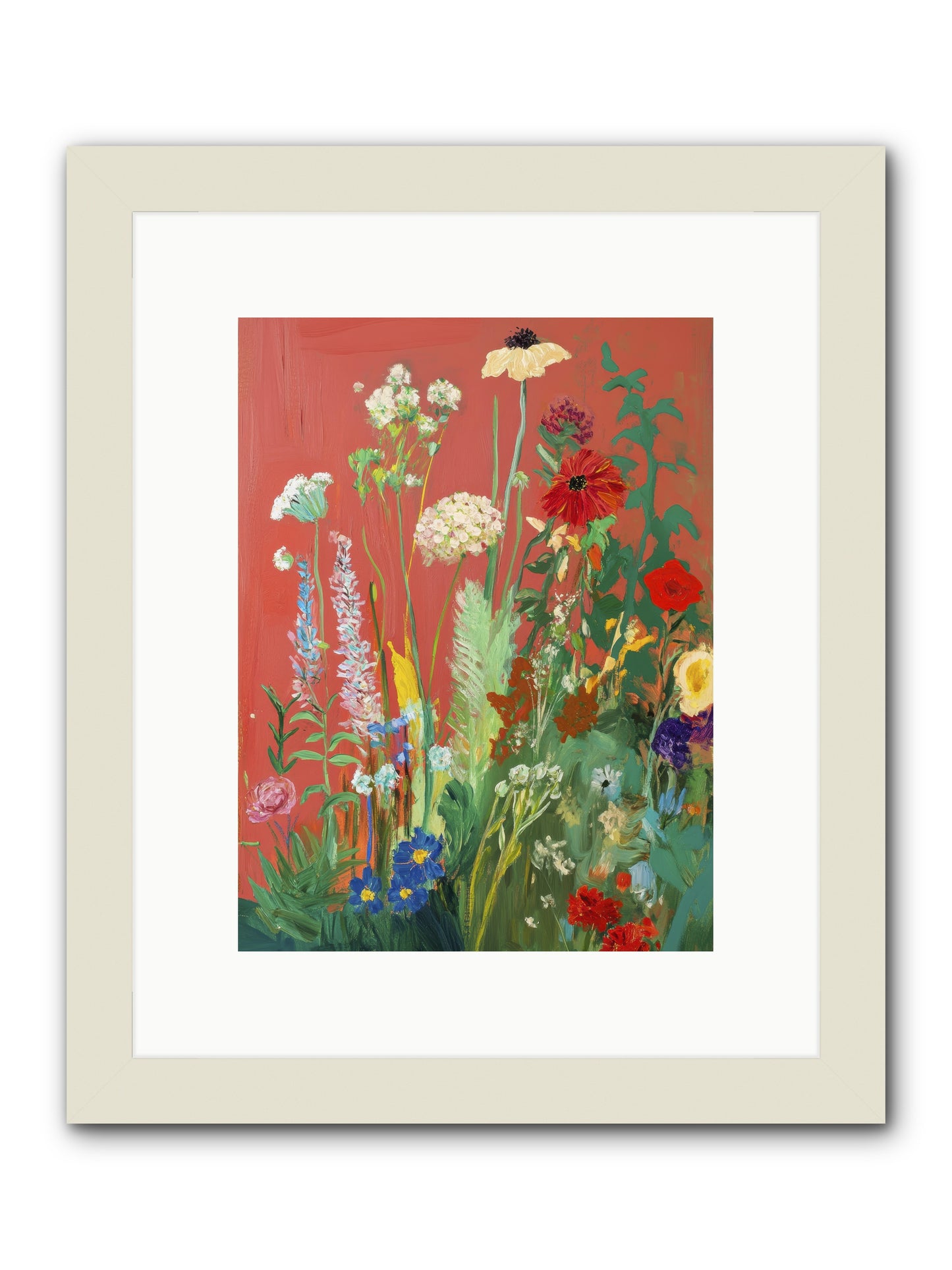 When Stems Held Stories No.2 -- Framed Print - White 9x12