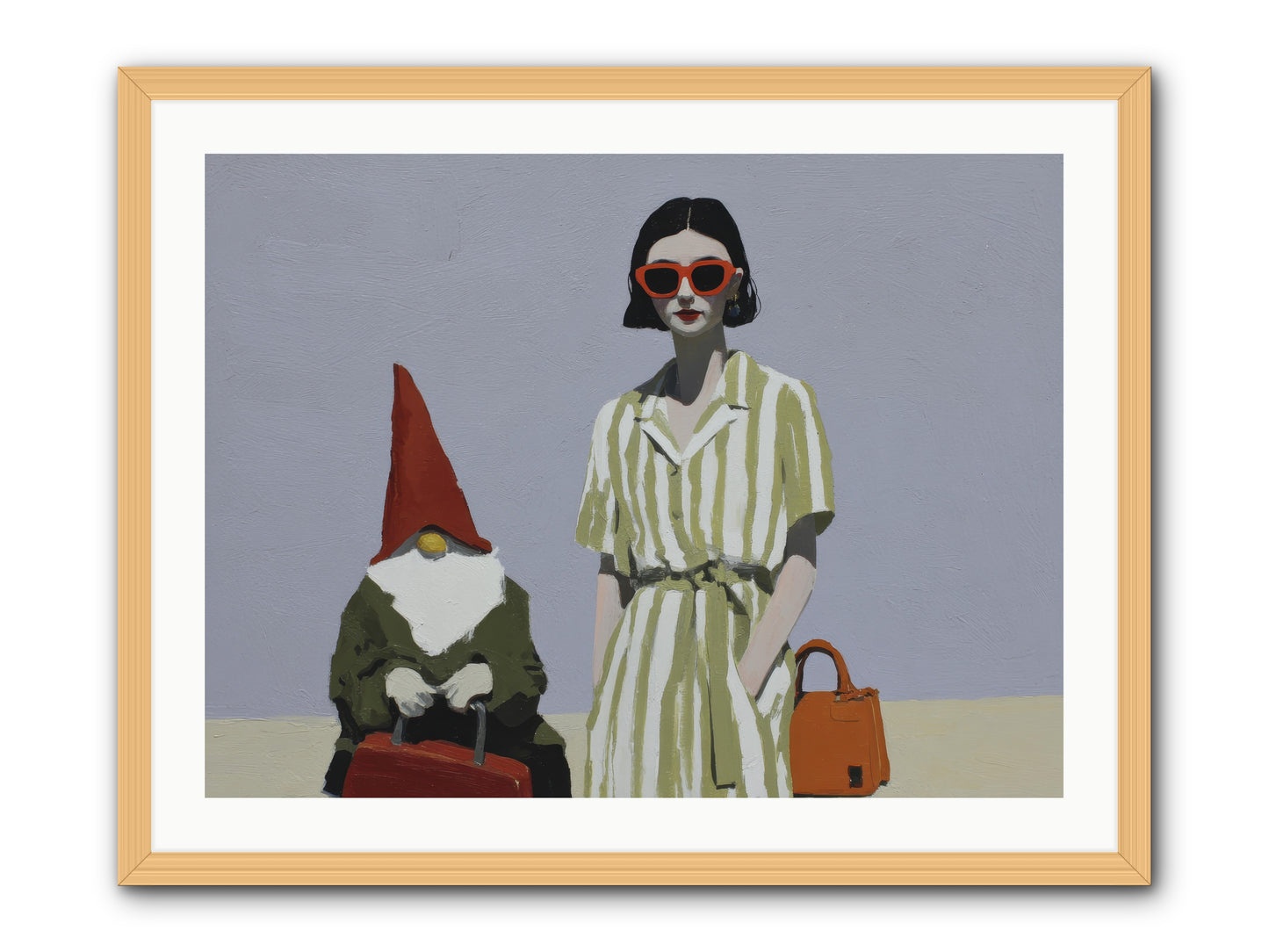 When Summer Packed Its Bags -- Framed Print - Natural 32x24
