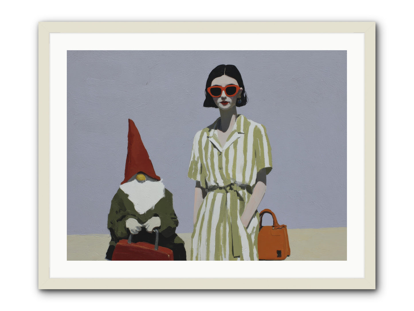 When Summer Packed Its Bags -- Framed Print - White 32x24