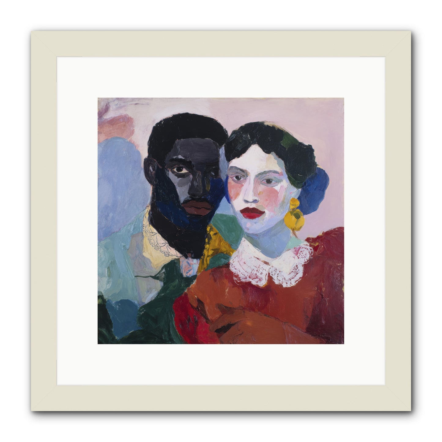 When Vermillion Was Truth -- Framed Print - White 12x12